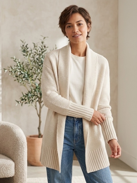 a new day Sweaters - A New Day Cream Chunky Knit Business Casual Cardigan Sweater Size Medium